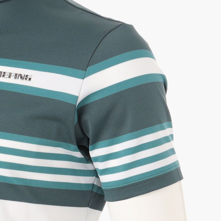 MENS MARINE STRIPE HIGH NECK | ハイネックTシャツ | ブルー | メンズ | ゴルフウェア