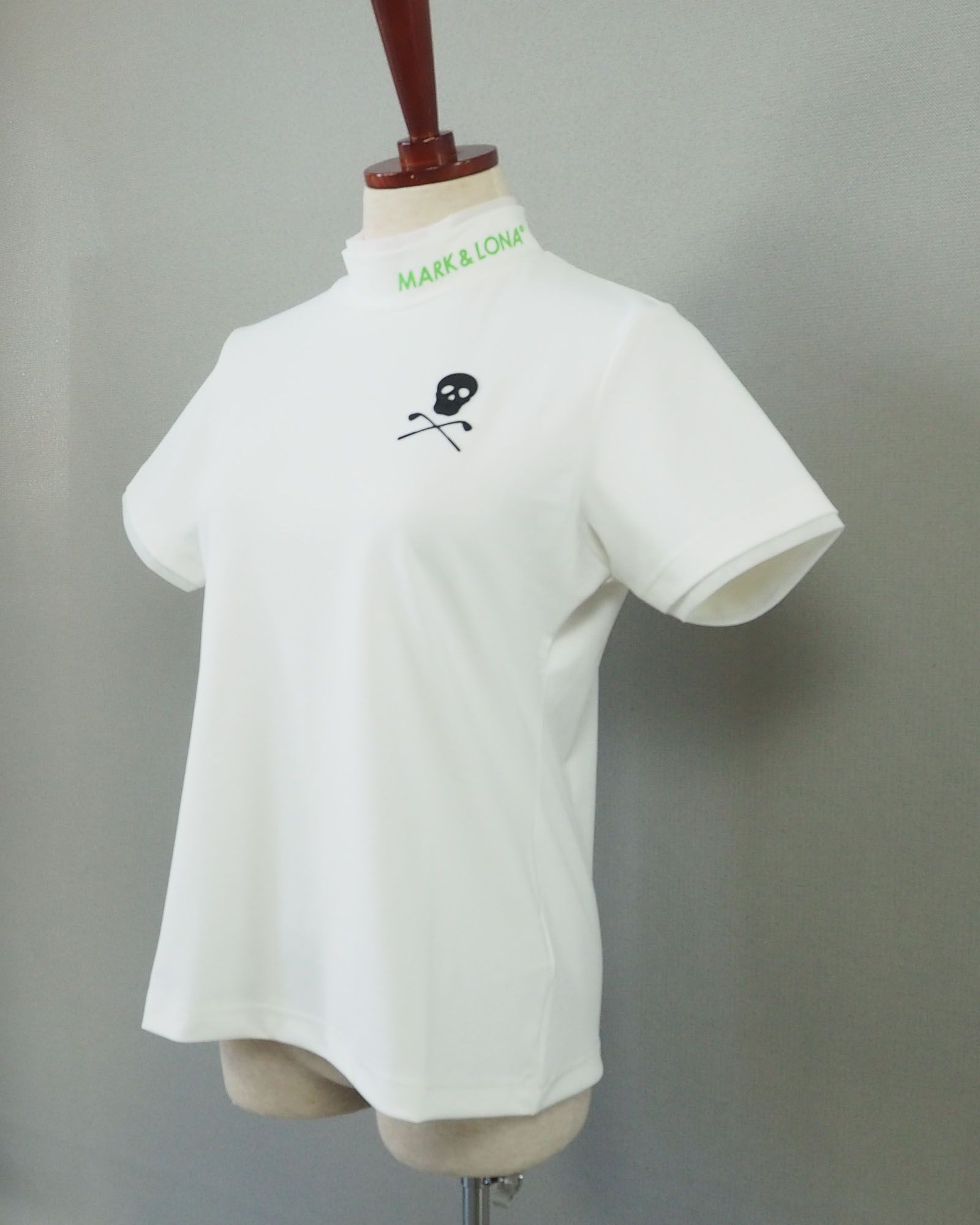 Ace Mock Neck Top | エース モック ネック トップ | 半袖 Tシャツ | レディース | ホワイト