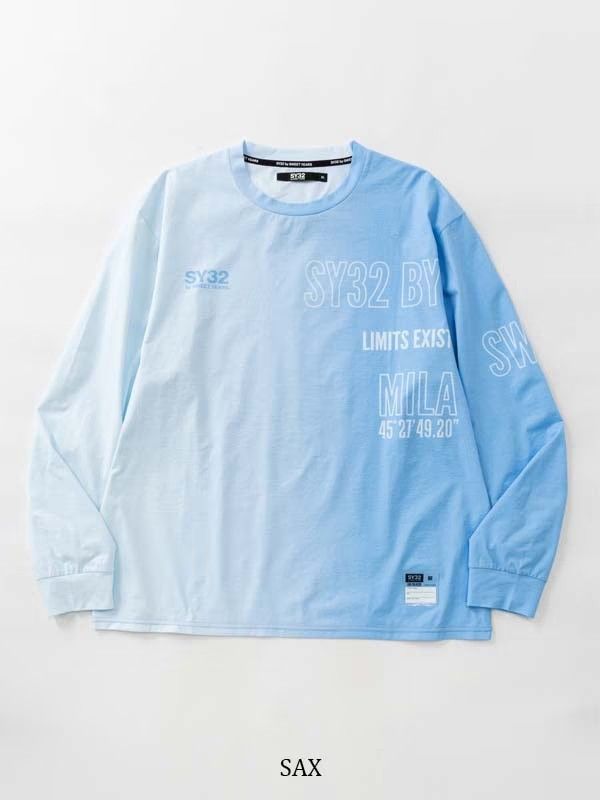 GRADATION LOGO L/S TEE | Tシャツ | サックスブルー | メンズ