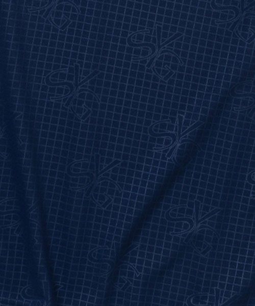 SYG GRAPHIC EMBOSS POLO | ポロシャツ | ネイビー | メンズ | ゴルフウェア