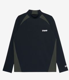 SIDE PANEL LONG SLEEVE MOCKNECK | Tシャツ | ブラック | メンズ | ゴルフウェア
