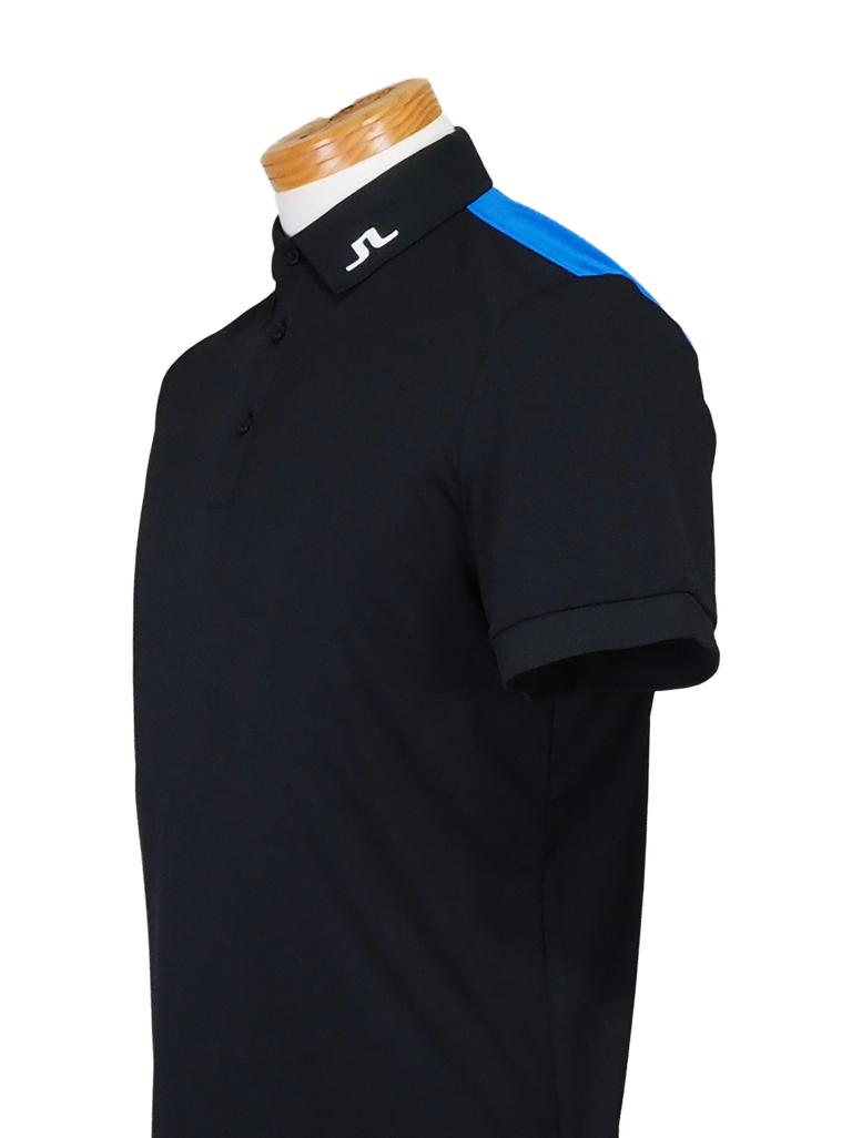 J.Lindeberg Golf Shirt - Fryes Regular Fit - Black SS24