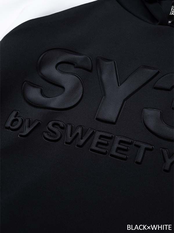 DOUBLE KNIT EMBOSS GEOMETRY P/O HOODIE | パーカー | ブラック×ホワイト | メンズ