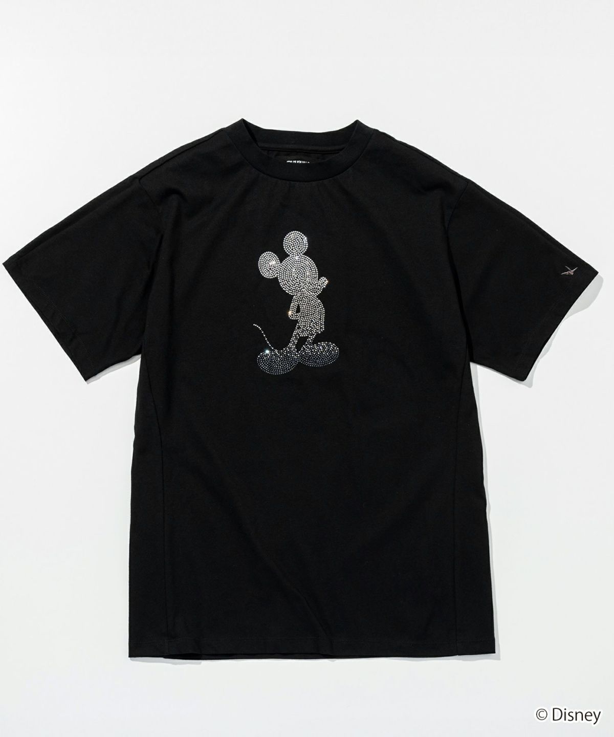 【ミッキーマウス】グラデーションラインストーン半袖Tシャツ  | Tシャツ | ブラック | メンズ |