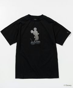 【ミッキーマウス】グラデーションラインストーン半袖Tシャツ  | Tシャツ | ブラック | メンズ |