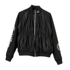 Lidi Shirred Insulated Zip-Up Jacket | ブルゾン | ブラック | レディース | ゴルフウェア