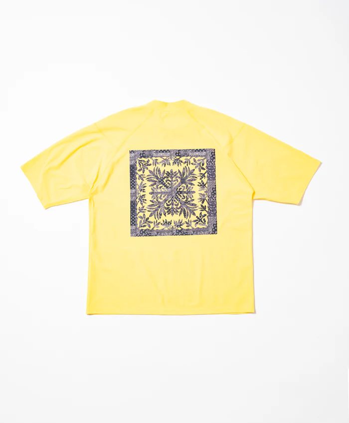 サーフモックネック S/S(TI LEAF Paisley) | モックネックシャツ | イエロー | メンズ | ゴルフウェア