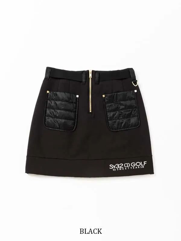 QUILT ＆ STORM FLEECE COMBI SKIRT | スカート | ブラック | レディース | ゴルフウェア