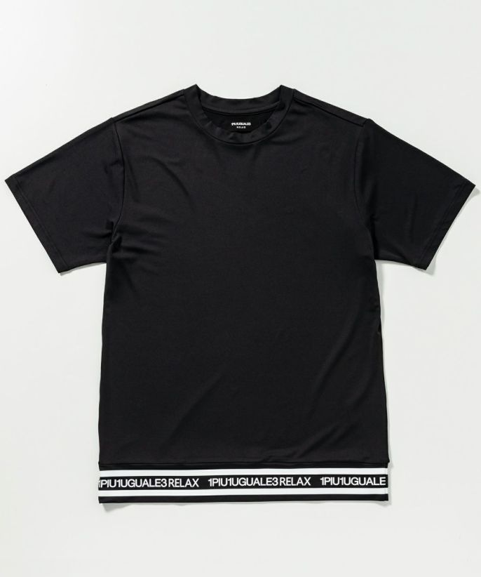 ヘムロゴ半袖ラッシュガード | Tシャツ | ブラック | メンズ