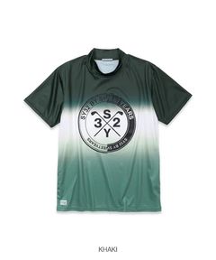 GRADATION CROSS LOGO MOCK | モックネックシャツ | カーキ | メンズ | ゴルフウェア