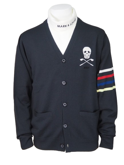 Quadro Silky Wool Cardigan | カーディガン | チャコール | メンズ | ゴルフウェア