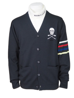 Quadro Silky Wool Cardigan | カーディガン | チャコール | メンズ | ゴルフウェア