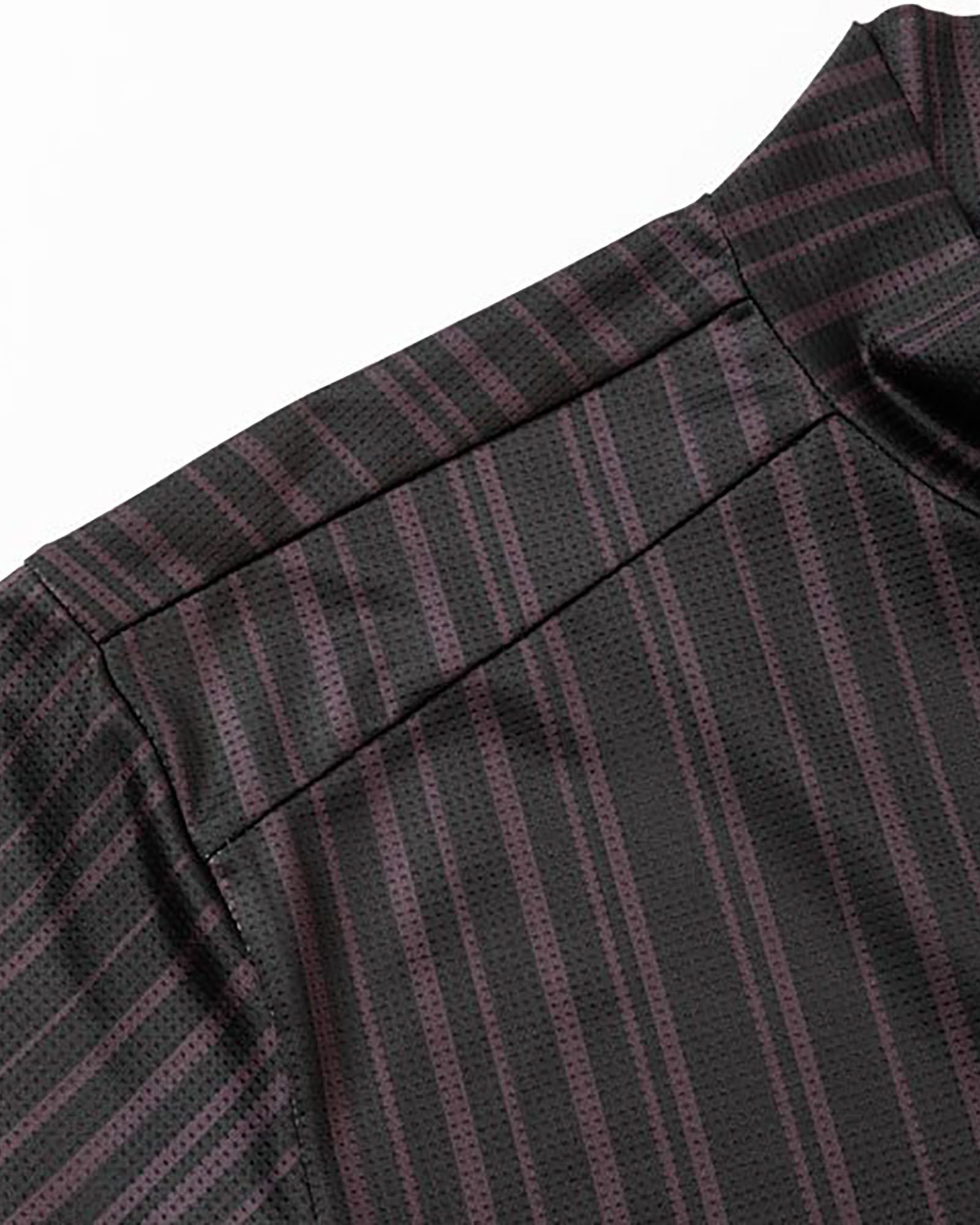 STRIPE SHADOW MOCK SHIRTS | モックネック | ブラック | メンズ | ゴルフウェア