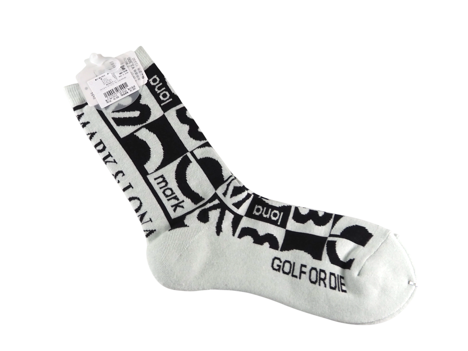 Quadra Jacquard Crew Socks | MEN | ソックス | ホワイト/ブラック | メンズ | ゴルフ