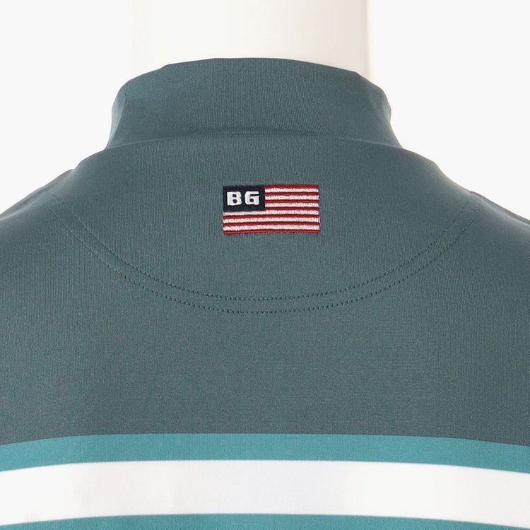 MENS MARINE STRIPE HIGH NECK | ハイネックTシャツ | ブルー | メンズ | ゴルフウェア