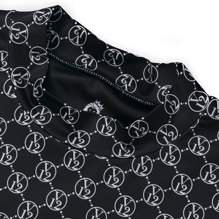 MONOGRAM MOCK | モックネックTシャツ | ブラック | メンズ | ゴルフウェア