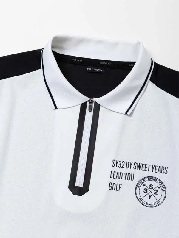 DRY TRICOT MESH ZIP UP POLO | ポロシャツ | ホワイト | メンズ | ゴルフウェア