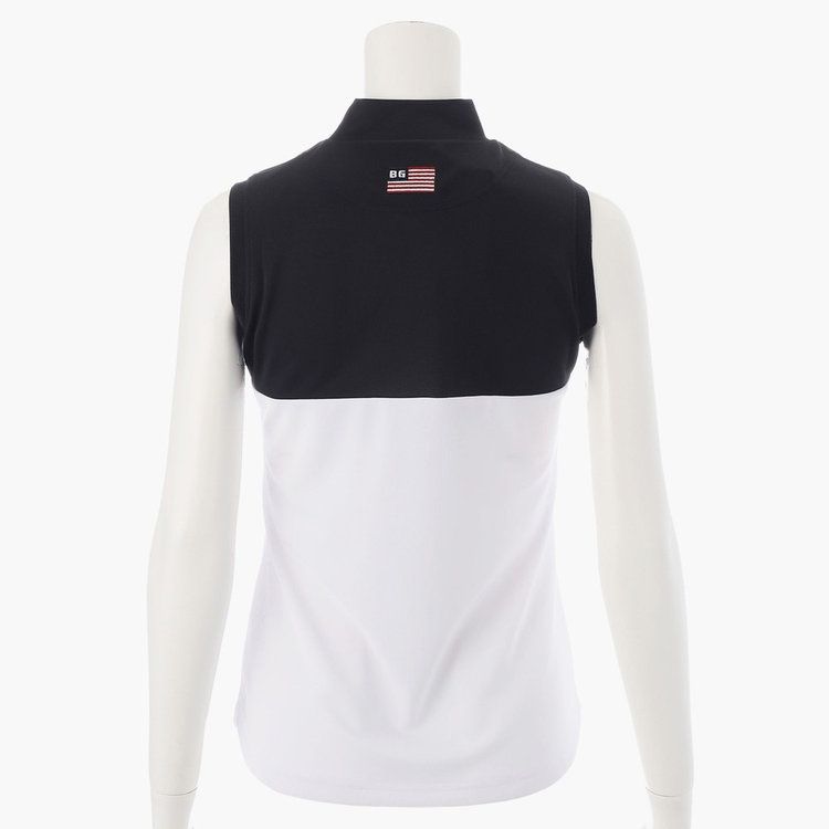 WOMENS BI-COLOR NO SLEEVE HIGH NECK | ハイネックシャツ | ブラック | レディース | ゴルフウェア