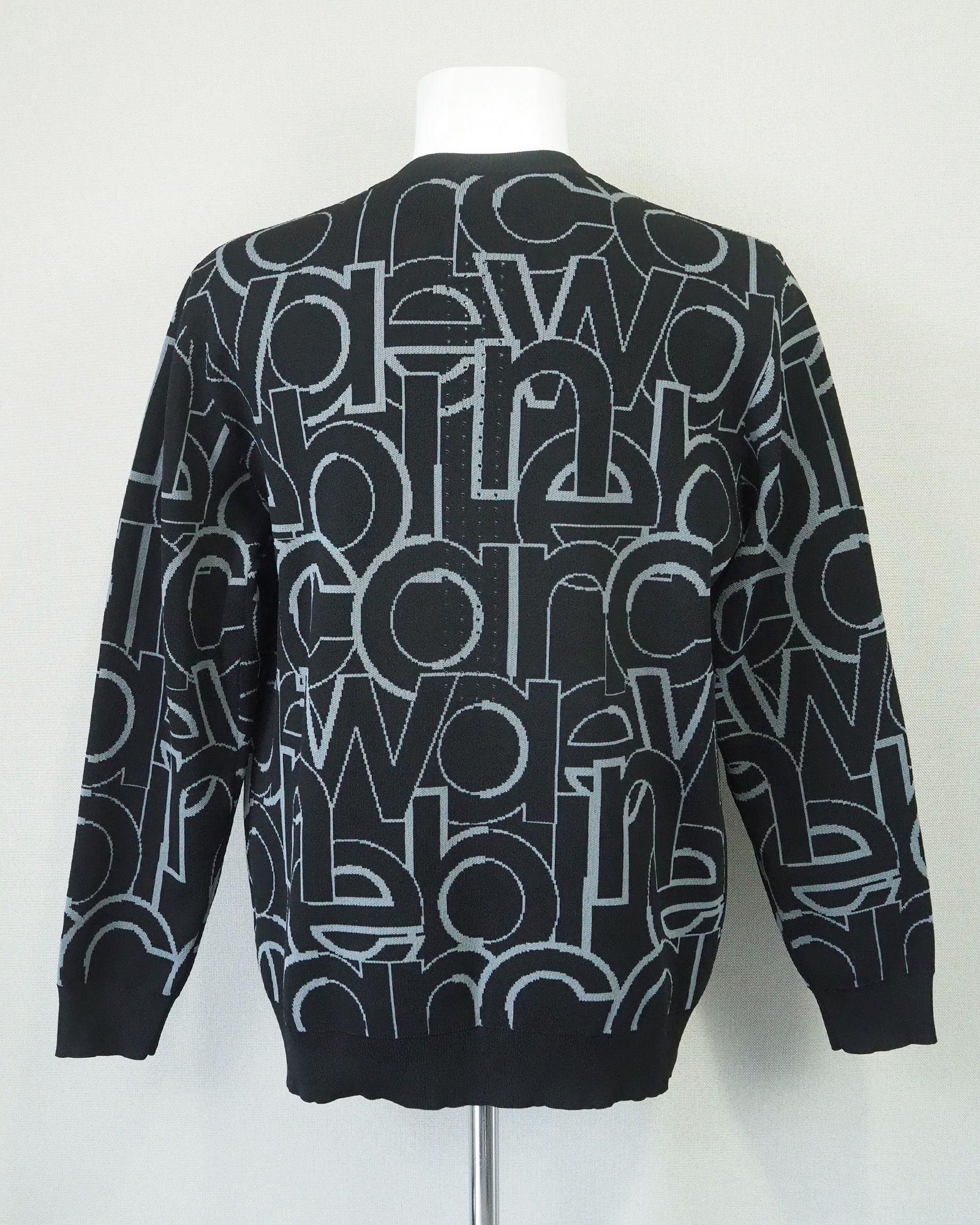 CREW NECK KNIT PULLOVER | クルーネック ニット プルオーバー | メンズ ゴルフウェア | ブラック (010)
