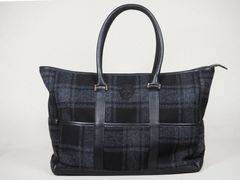 トートバッグ | ブラック | チェック | メンズ