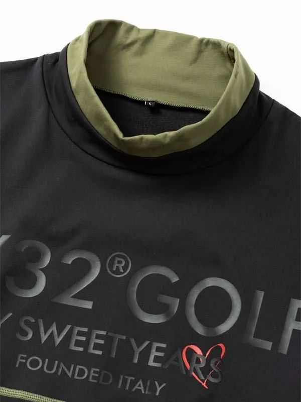 ULTRA LIGHT BACK BRUSHED MOCK SWEAT | モックネック | 長袖Tシャツ | ブラック | メンズ | ゴルフウェア