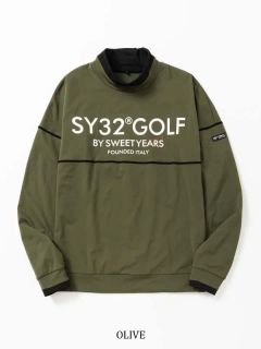 ULTRA LIGHT BACK BRUSHED MOCK SWEAT | モックネック | 長袖Tシャツ | オリーブ | メンズ | ゴルフウェア