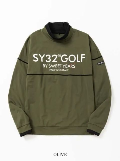 ULTRA LIGHT BACK BRUSHED MOCK SWEAT | モックネック | 長袖Tシャツ | オリーブ | メンズ | ゴルフウェア