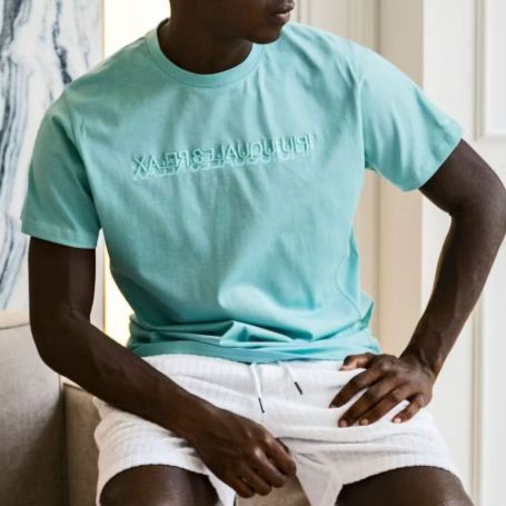 2重ロゴ半袖Tシャツ | Tシャツ | サックス | メンズ