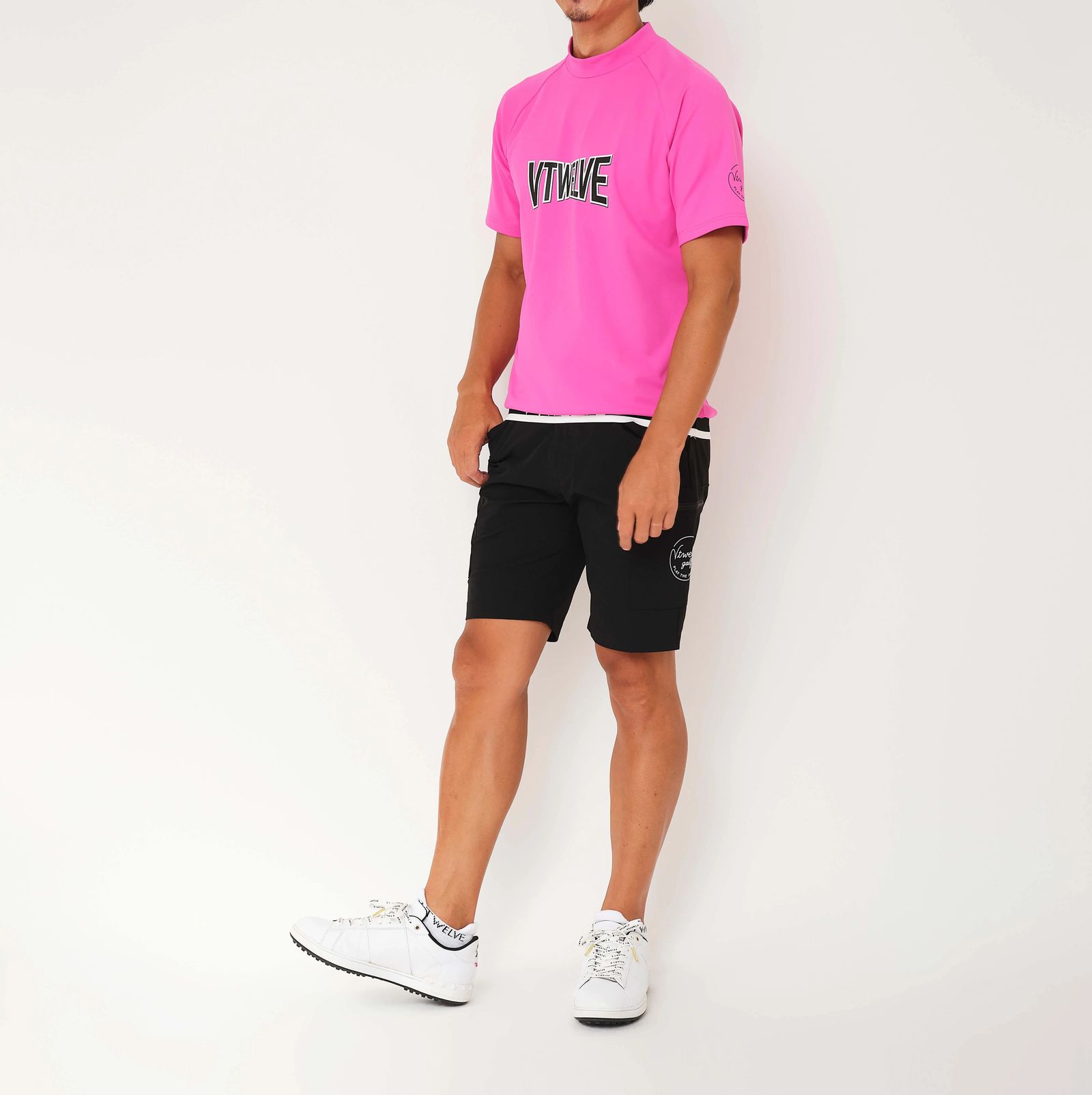 CINEMA RIB MOCK | Tシャツ | ピンク | メンズ | ゴルフウェア