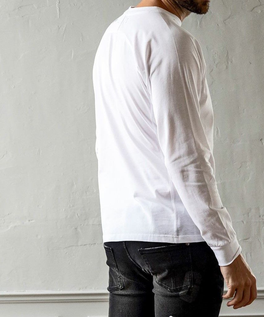 ラインストーンロゴロングT | Tシャツ | ホワイト | メンズ