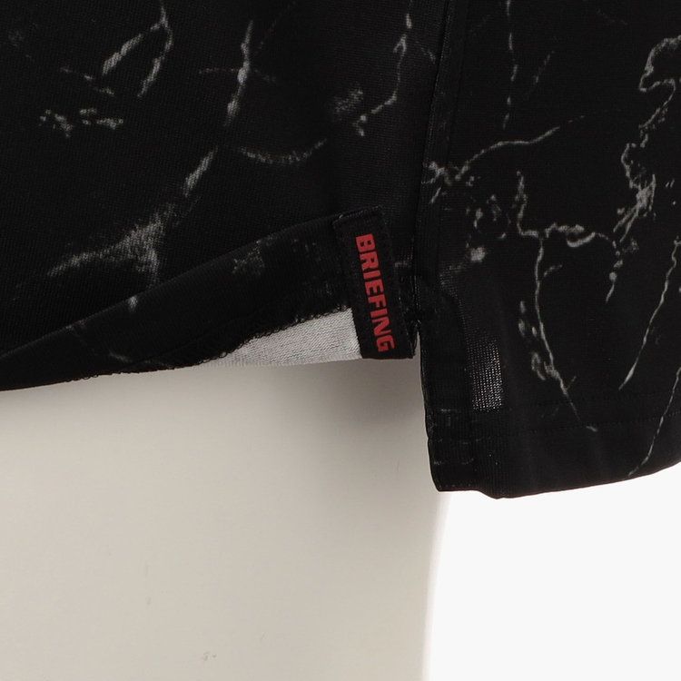 MENS TIE DYE HIGH NECK RELAXED FIT | メンズ タイダイ ハイネック リラックスフィット | モックネック Tシャツ ゴルフウェア | BLACK ブラック