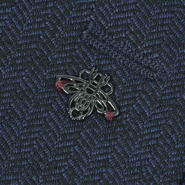 ヘリンボーン ジャガード ジャージジャケット | ネイビー | メンズ