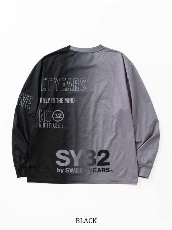 GRADATION LOGO L/S TEE | Tシャツ | ブラック | メンズ