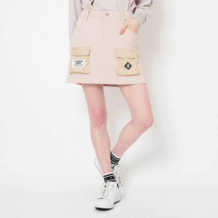 DOUBLE SKIRT | スカート | ベージュ| レディース | ゴルフウェア