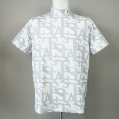 STAミックスロゴラメプリント半袖ハイネックカットソー (MENS) | モックネック Tシャツ | メンズ ゴルフウェア | WHITE ホワイト (030)