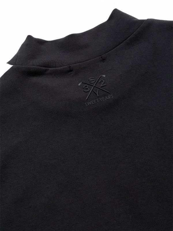 SIDE LINE MODAL MOCK | モックネック | Tシャツ | ブラック | メンズ | ゴルフウェア