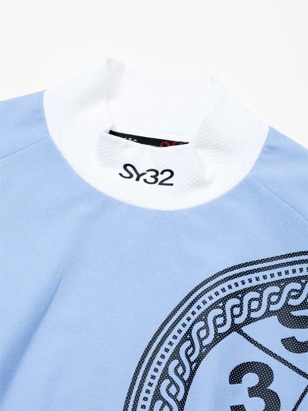 CIRCLE GRAPHIC L/S MOCK SHIRTS | モックネックシャツ | サックス | レディース | ゴルフウェア