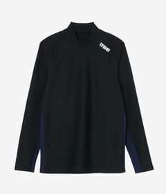 SIDE MESH MOCKNECK LONG SLEEVE | Tシャツ | ブラック | メンズ | ゴルフウェア
