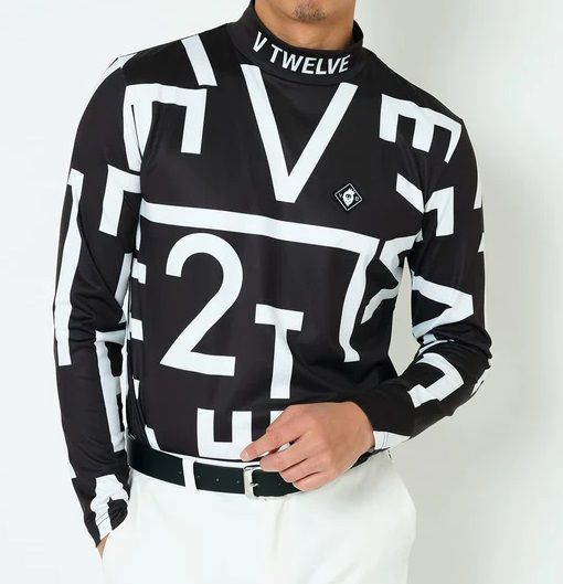 MIHA MOCK | モックネック | Tシャツ | ブラック | メンズ | ゴルフウェア