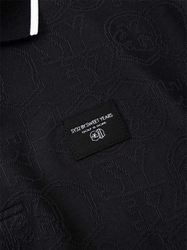 PIN JQ LINE POLO | ポロシャツ | ブラック | メンズ | ゴルフウェア