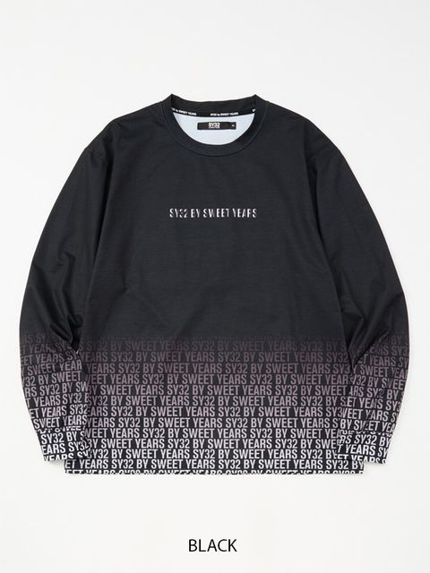 GRADATION LOGO L/S TEE | Tシャツ | ブラック | メンズ | ゴルフウェア