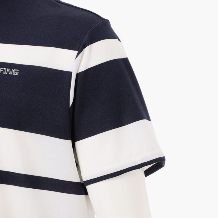 MEN’S PANEL STRIPE HIGHNECK （リラックスフィット） | ハイネックシャツ | ネイビー | メンズ | ゴルフウェア