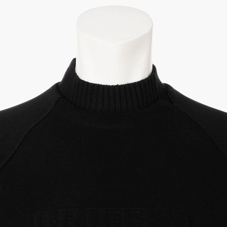 HOL MEN’S STITCH LOGO FAKE LAYERED HIGHNECK | ニット | ブラック | メンズ | ゴルフウェア
