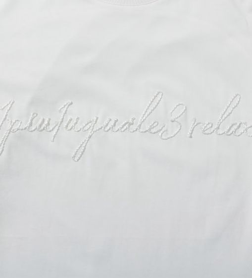 ロープ刺繍ロゴ半袖Tシャツ | Tシャツ | ホワイト | メンズ