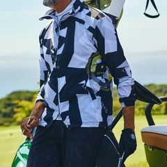 ジップアップブルゾン | ゴルフ カモ柄トラックジャケット | ホワイト | メンズ | ゴルフウェア