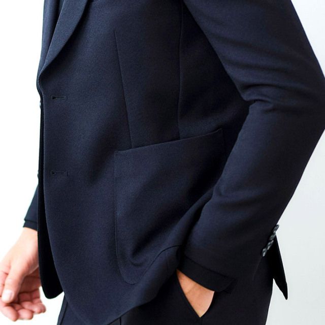 ウールライク カルゼ ストレッチ ジャケット | ブラック | メンズ