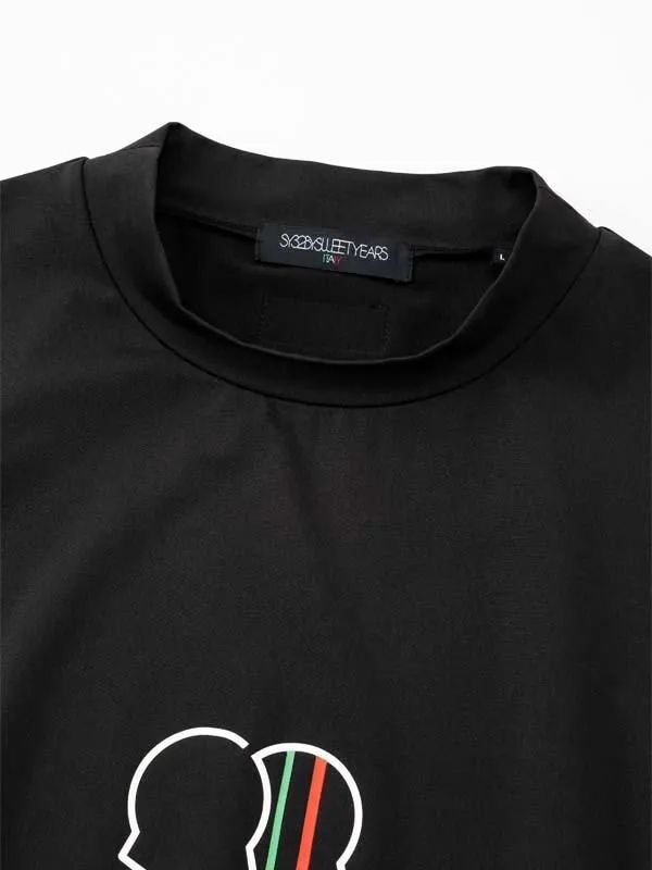 ITALIAN EMBLEM MOCK | モックネック | ブラック | メンズ | ゴルフウェア