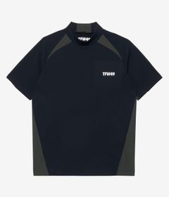 SIDE PANEL SHORT SLEEVE MOCKNECK | ポロシャツ | ブラック | メンズ | ゴルフウェア
