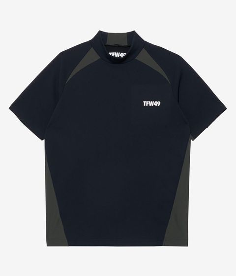 SIDE PANEL SHORT SLEEVE MOCKNECK | ポロシャツ | ブラック | メンズ | ゴルフウェア