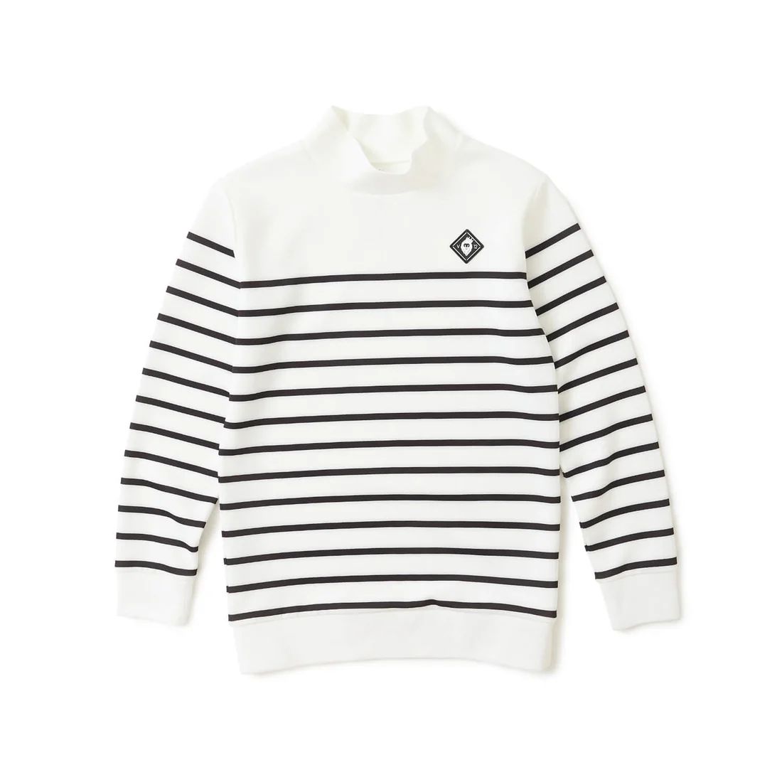 BORDER L/S MOCK | モックネックシャツ | ホワイト | レディース | ゴルフウェア